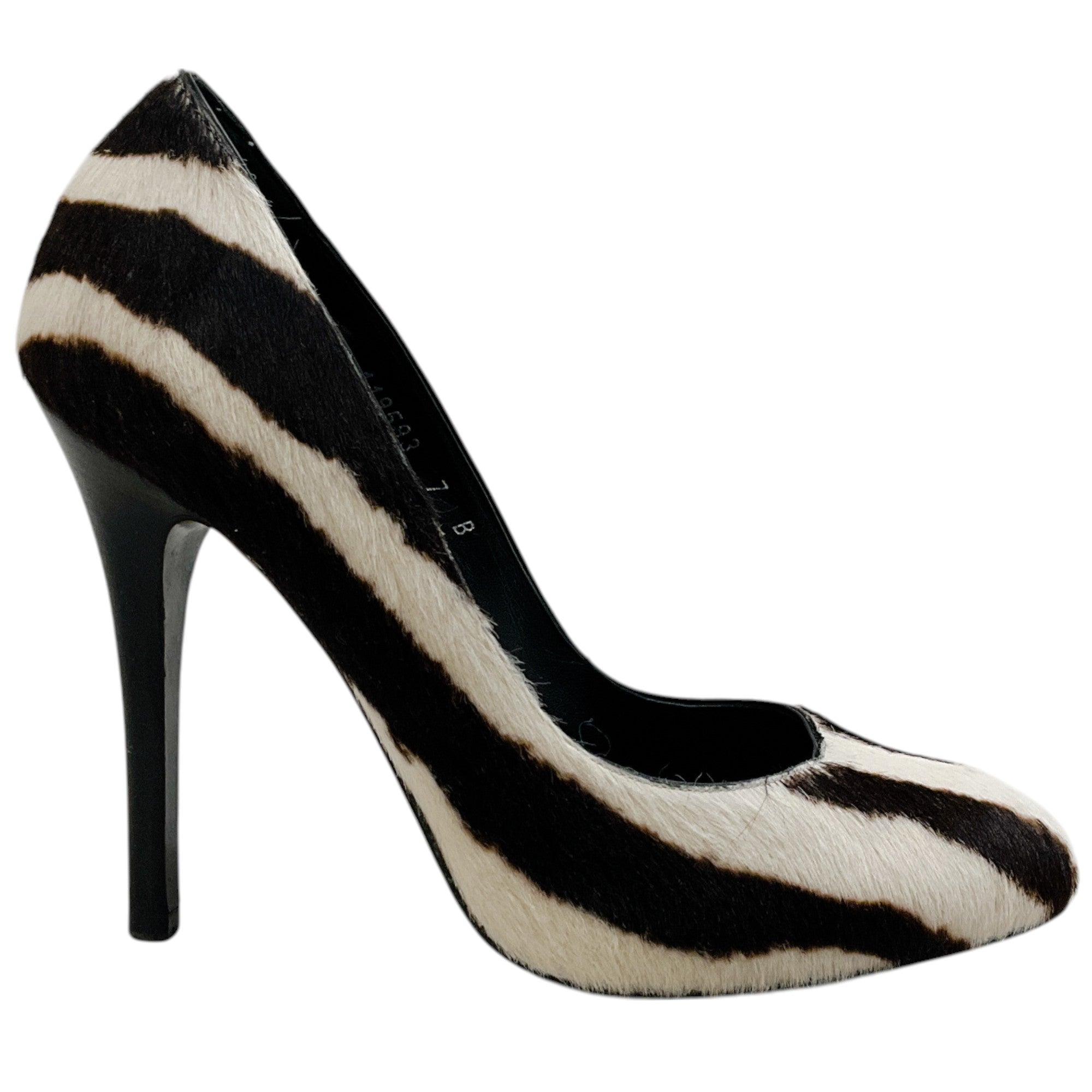 Ralph Lauren Collection Brown & White Pony Hair Pumps - Women's Luxury High Heels for Office, Party & Special Occasions