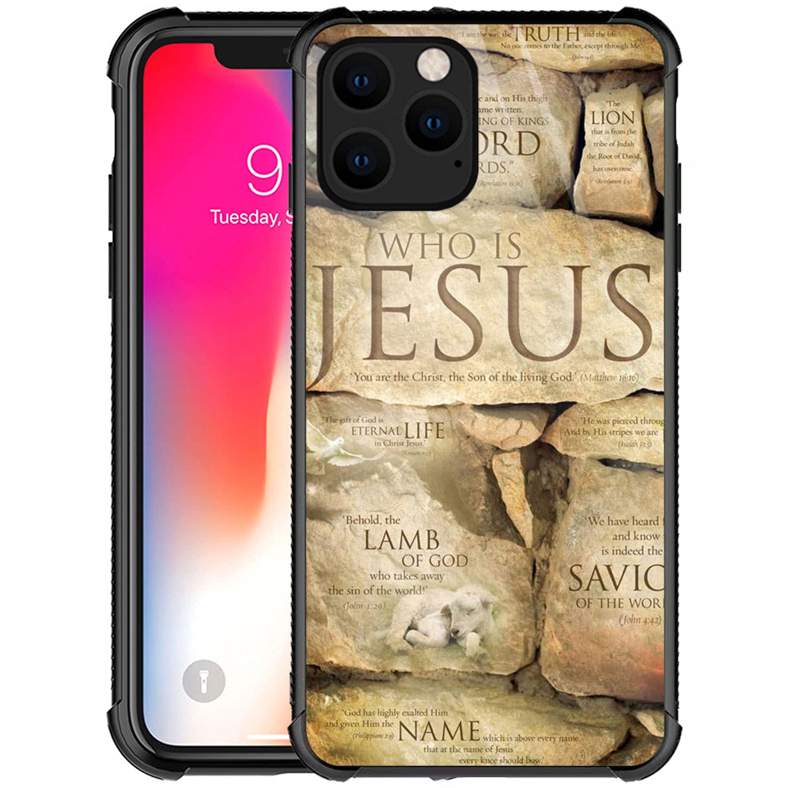iPhone 13 Mini Case with Christian Jesus Design - Shockproof, Anti-Scratch Hard PC Back Cover | Perfect for Church, Bible Study & Faith-Based Gifts