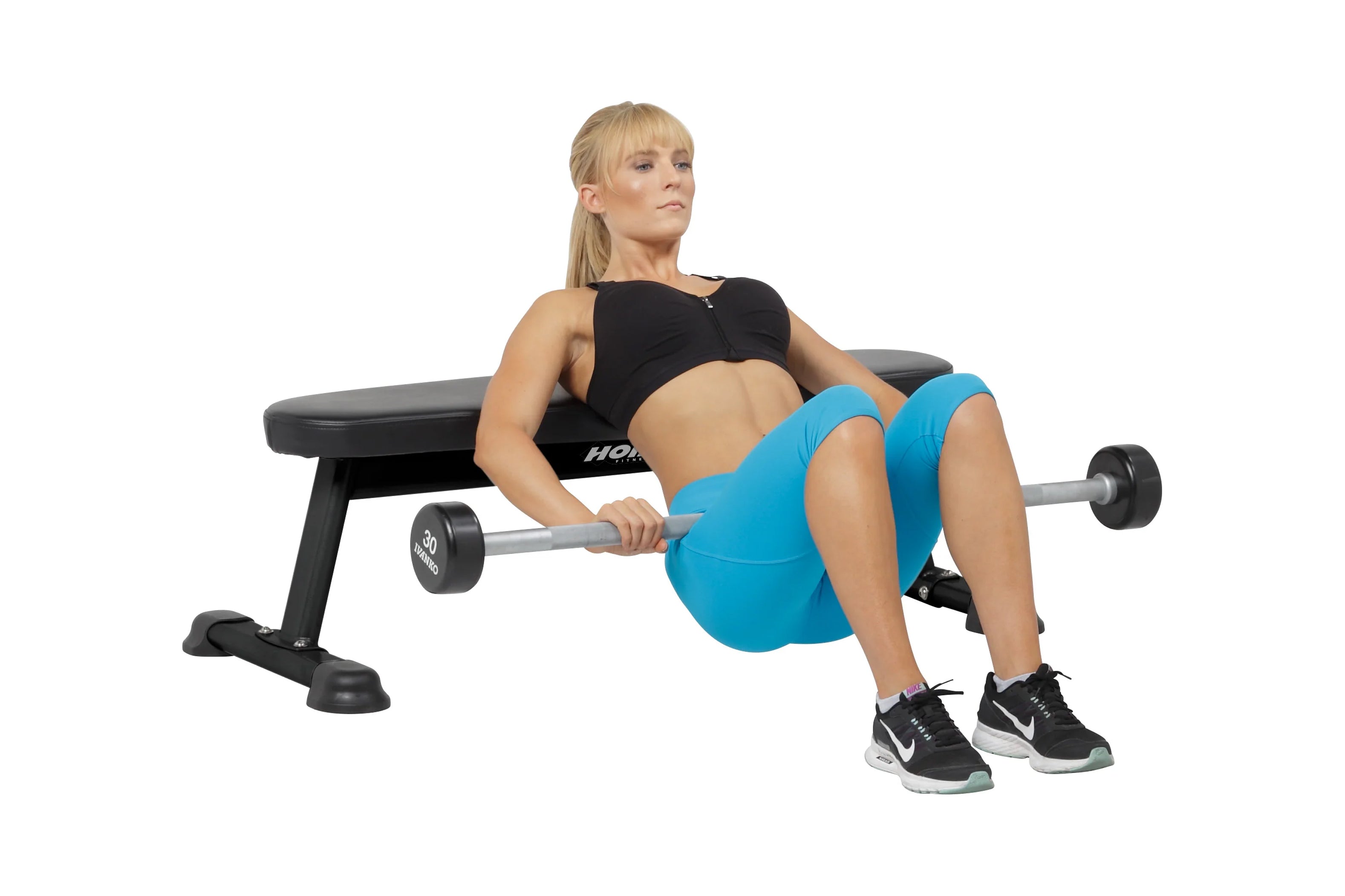 Hoist Flat Utility Bench (HF 5163) - Adjustable Weight Bench for Home Gym, Strength Training & Full Body Workouts - Perfect for Dumbbell Exercises, Sit-Ups & Fitness Training