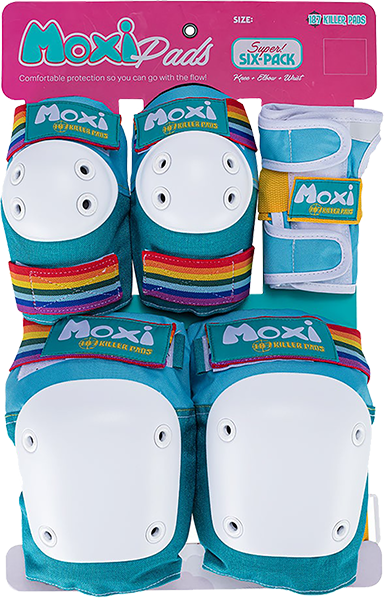 Moxi Jade 6 Pack Pad Set L/XL – Premium Skateboard Protective Gear for Roller Skating, Skateboarding & Outdoor Sports Safety