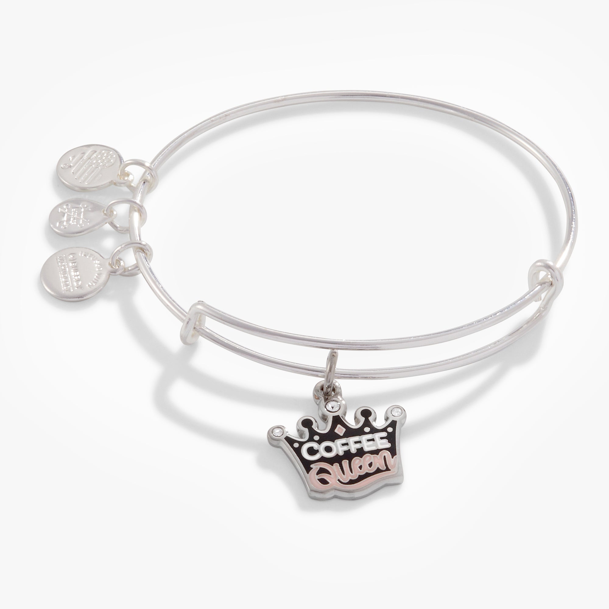 Elegant 'Coffee Queen' Charm Bangle Bracelet for Women - Perfect Gift for Coffee Lovers, Baristas & Office Workers