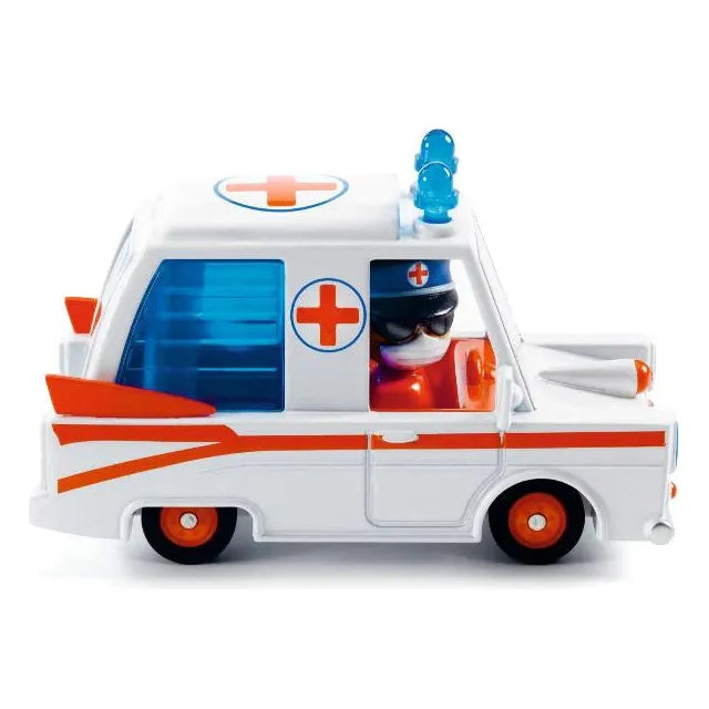Crazy Motors & Hurry Ambulance Toy Cars - High-Speed Rescue Vehicle Playset for Kids - Perfect for Emergency Role Play and Adventure Scenarios