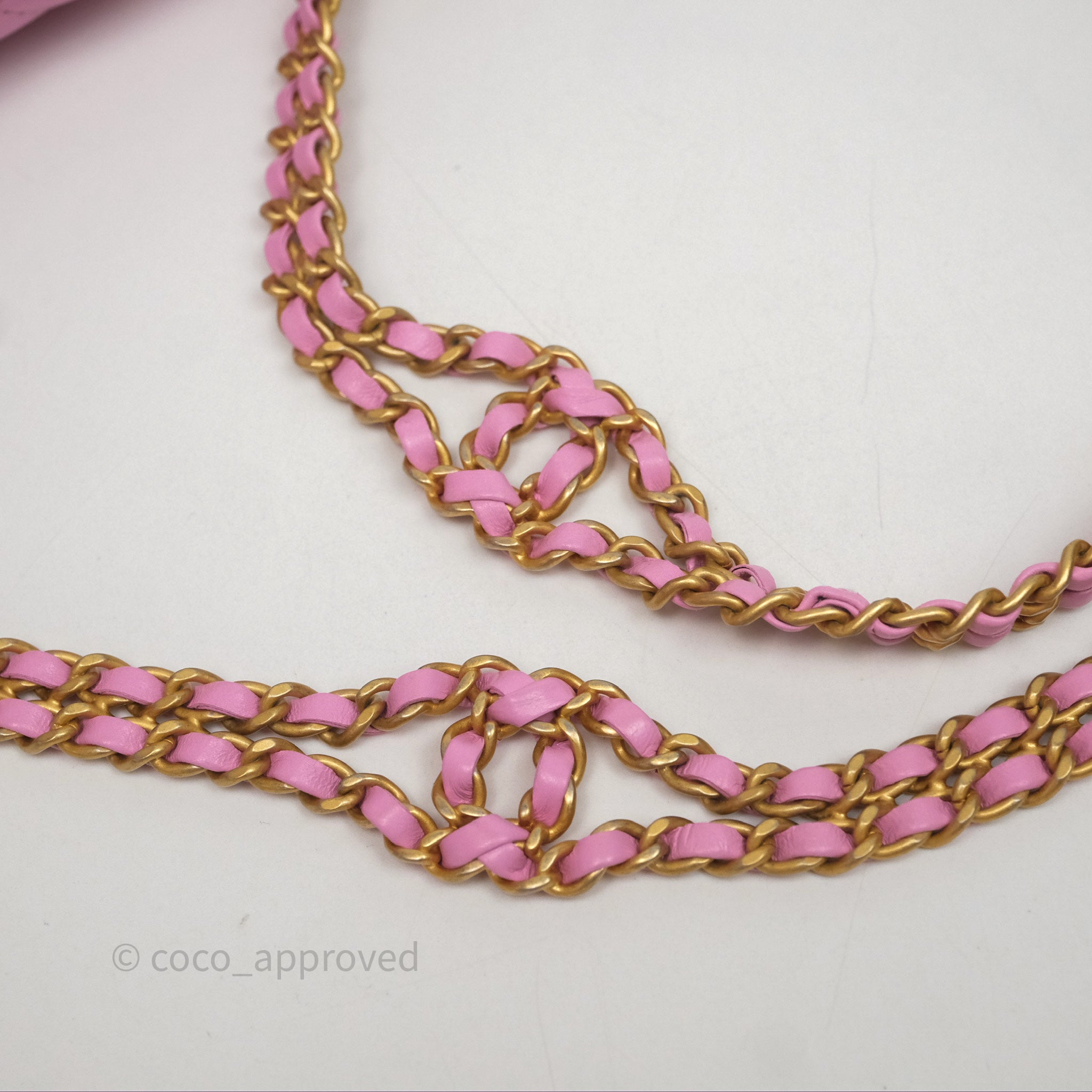 Chanel CC Chain Wallet On Chain WOC in Pink Lambskin with Aged Gold Hardware - Luxury Crossbody Bag for Women, Perfect for Evening Out & Special Occasions