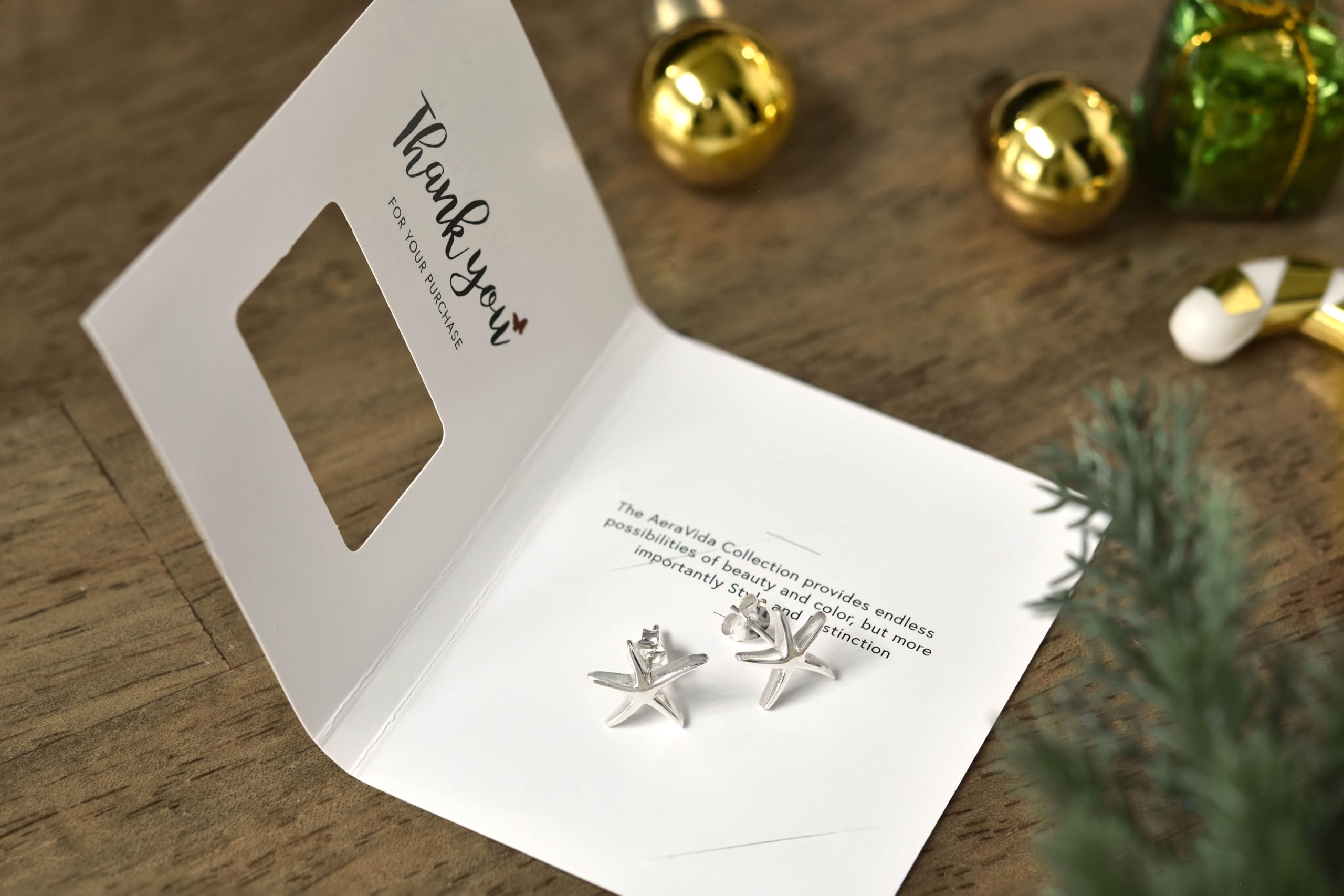 AeraVida .925 Sterling Silver Starfish Stud Earrings for Women - Hypoallergenic Summer Beach Jewelry | Perfect for Vacation, Wedding, Party & Everyday Wear