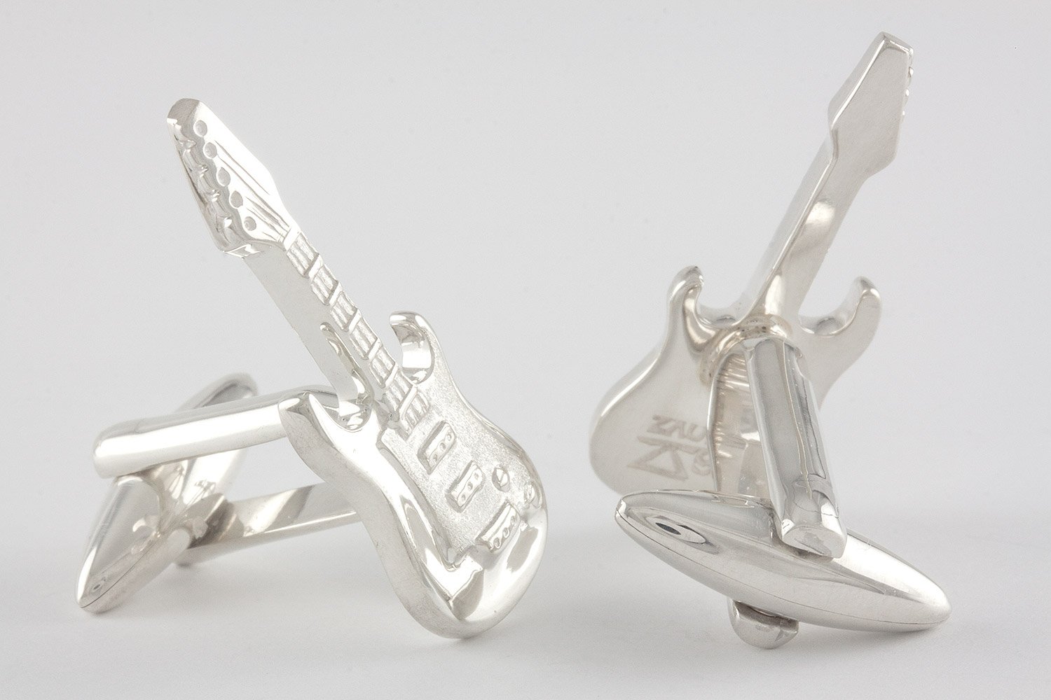 Stylish Silver Guitar Cufflinks for Men - Perfect for Musicians, Grooms & Music Lovers - Great for Weddings, Concerts & Special Occasions