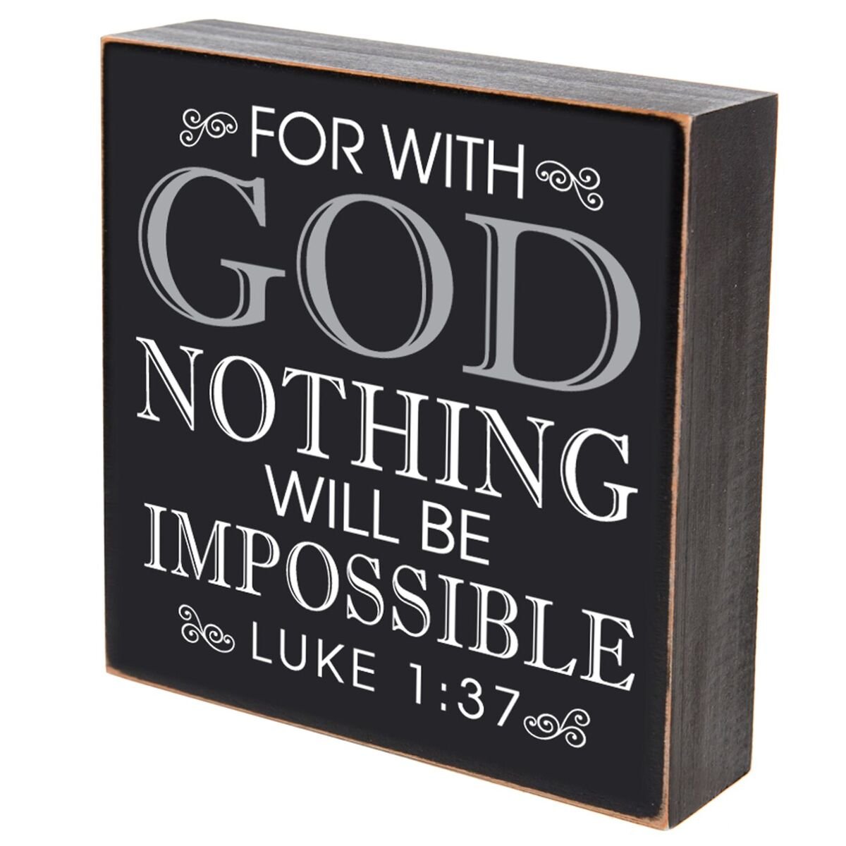 LifeSong Milestones 'With God Nothing Will Be Impossible' Wedding Shadow Box - 6x6 Inch Christian Couple Gift for Anniversaries, Housewarming & Newlyweds - Perfect for Bedroom Decor & Spiritual Home Blessings