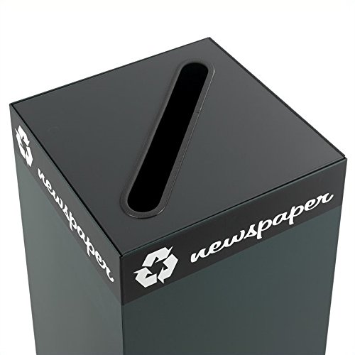 Pemberly Row Public Square Paper Slot Lid for Recycling Bin - Durable Trash Can Cover for Office, Park & Public Spaces
