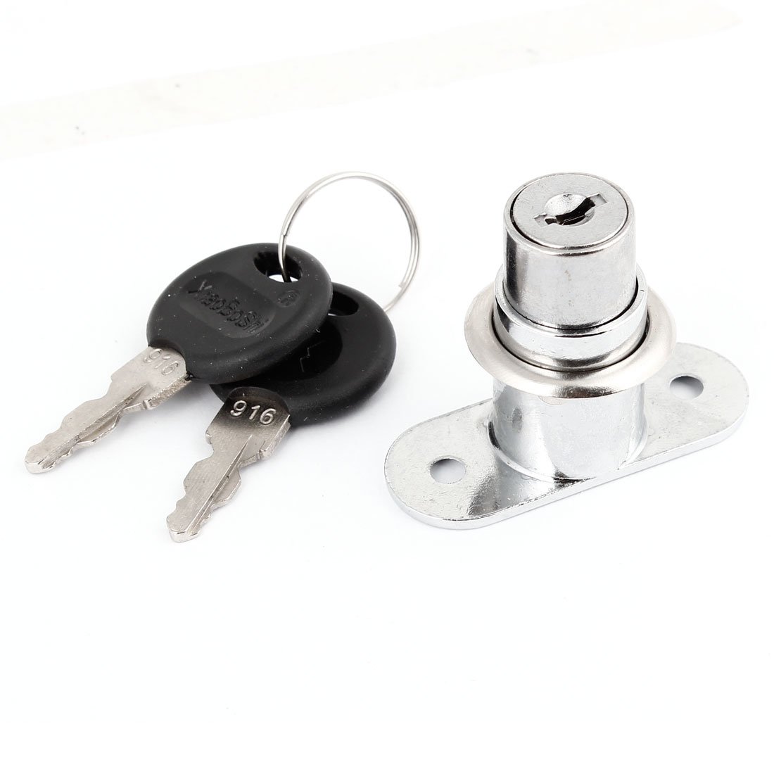 uxcell 5mm Mounting Hole Dia Cabinet Sliding Door Plunger Lock - Silver Tone Stainless Steel Latch for Kitchen Cabinets, Wardrobes & Furniture Security