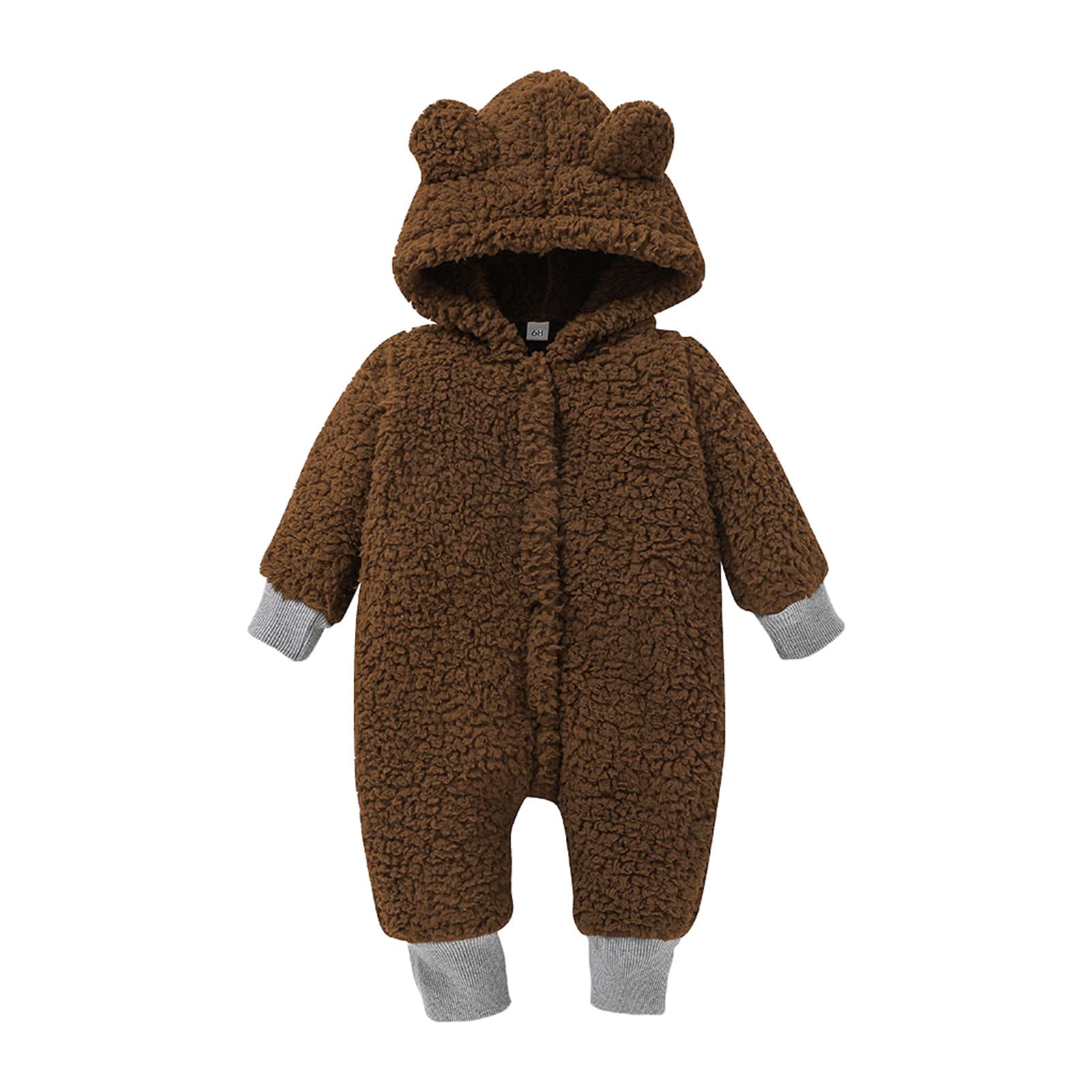Baby Boy Winter Fleece Romper Jumpsuit - Warm Infant Outfit for 0-24 Months | Cozy Winter Wear for Toddlers | Perfect for Holiday Photos & Outdoor Play