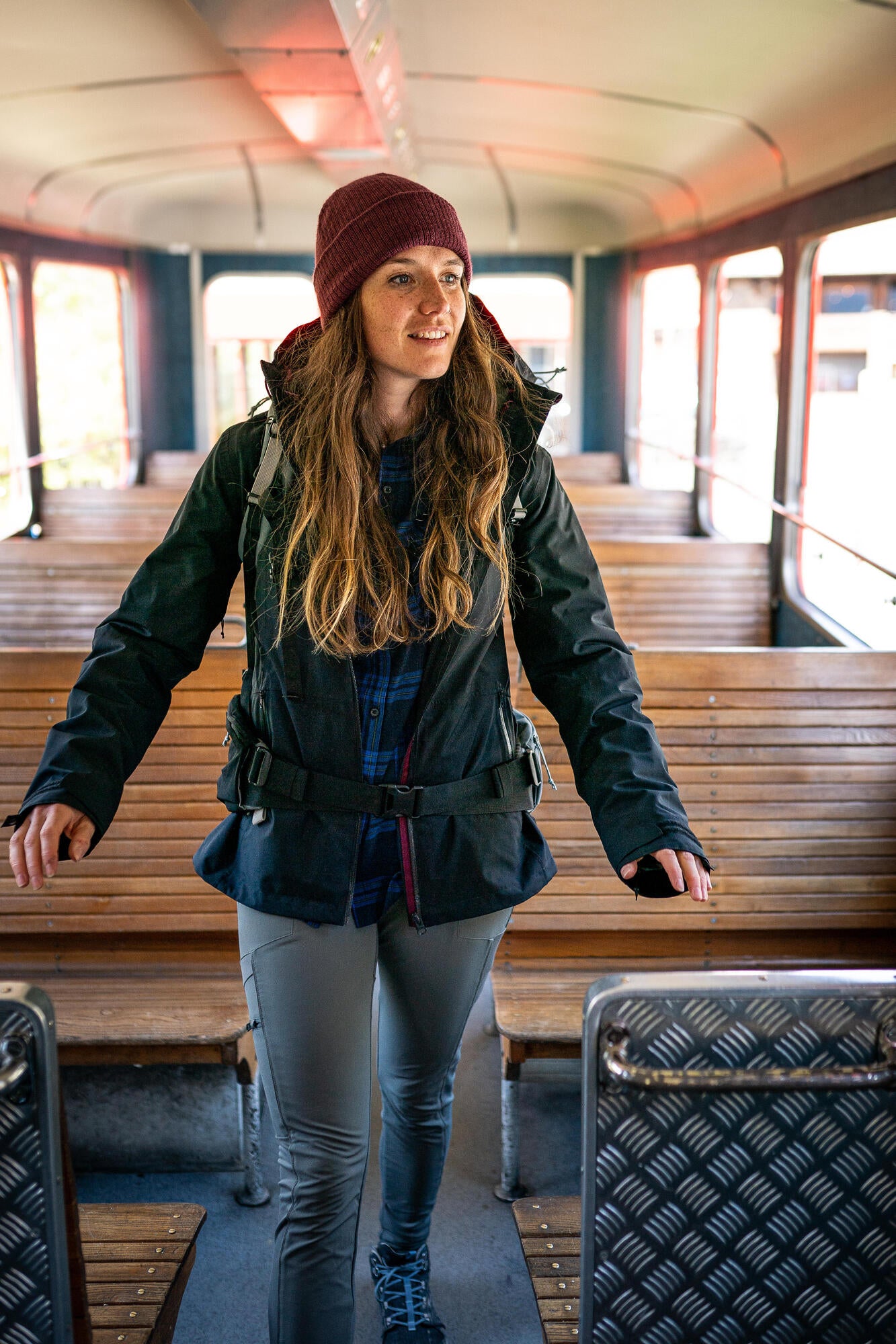 Forclaz Women's 3-in-1 Waterproof Travel Jacket - Lightweight Packable Backpacking Coat for Hiking & Outdoor Adventures (Warm to 17.6°F/-8°C) - Perfect for Camping, Trekking & Winter Travel