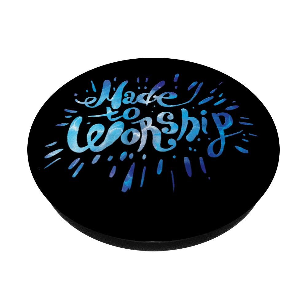Christian Praise Faith Made to Worship PopGrip - Swappable Phone & Tablet Grip for Daily Devotion, Church Services, and Spiritual Inspiration
