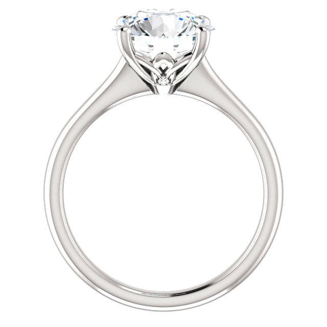 4.00 CT Round Moissanite Engagement Ring Wedding Bridal Set - Diamond Simulant Solitaire Halo Ring in Vintage Antique Silver - Perfect for Proposals, Anniversaries & Special Occasions