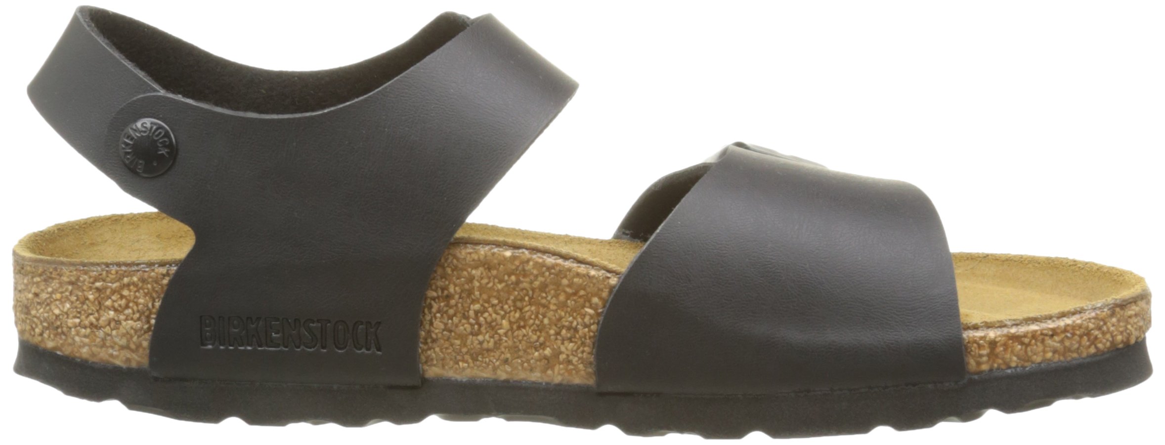Birkenstock Boys' Adjustable Ankle Strap Sandals with Bracelet - Black Leather Comfort Footwear - EU Size 37 - Perfect for Summer Outings, Beach Trips & Casual Wear