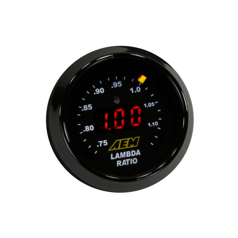 AEM Digital Wideband UEGO Air Fuel Ratio Gauge Kit - No Sensor Included | High Performance O2 Monitor for Racing, Tuning & Diagnostics