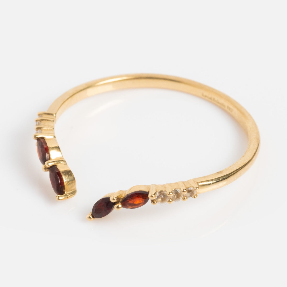 Solid Gold January 2025 Birthstone Delicate Garnet Stacking Ring for Women - Perfect Gift for Anniversary, Valentine's Day & Stackable Jewelry Collection