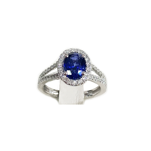 14K White Gold Sapphire Ring for Women - Elegant Blue Sapphire Engagement & Wedding Ring - Perfect for Proposals, Anniversaries & Special Occasions