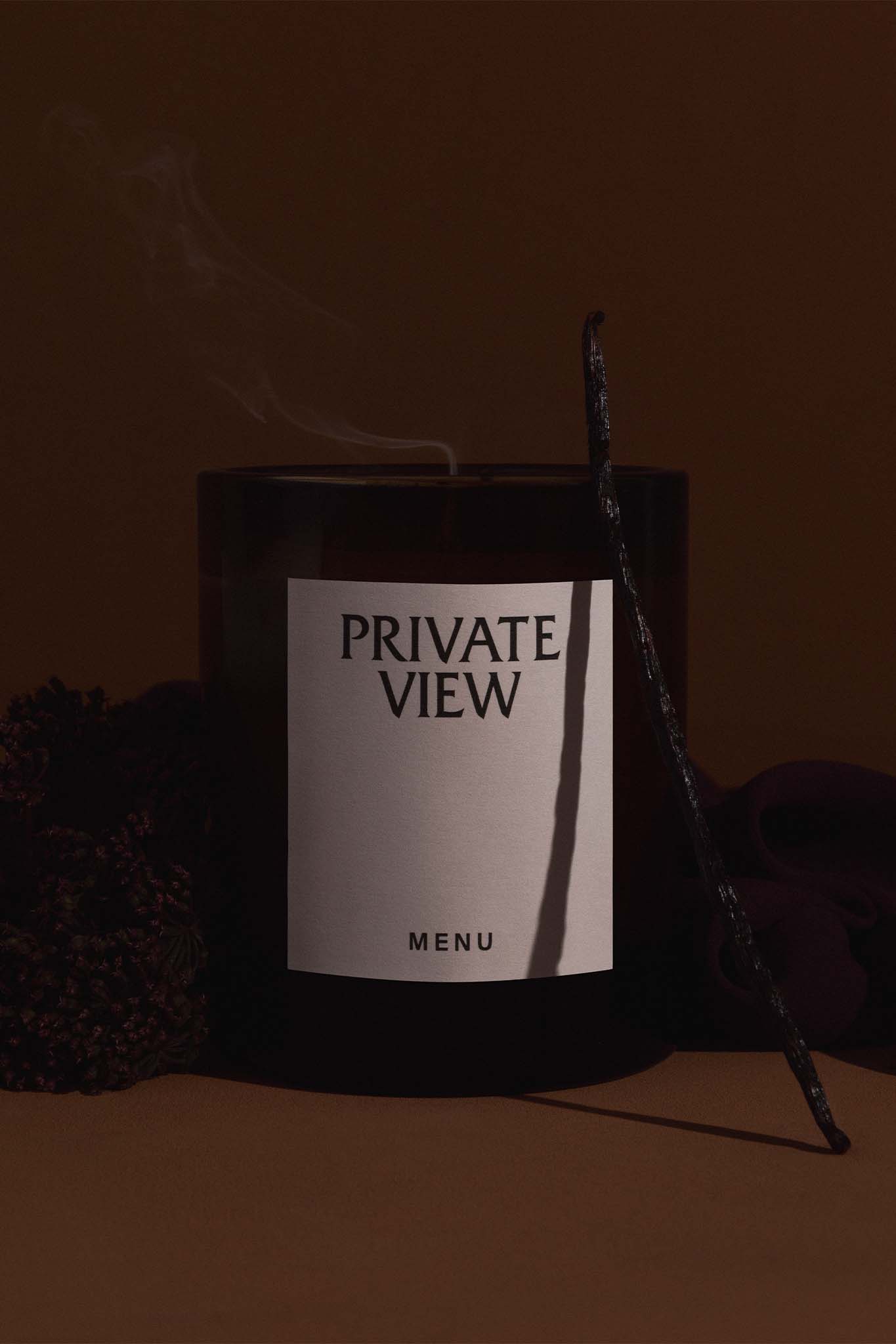 OLFACTE Scented Candle - Private View Fragrance, 8.3oz (235g) Soy Wax Candle for Home Relaxation, Romantic Dinner & Spa Ambiance