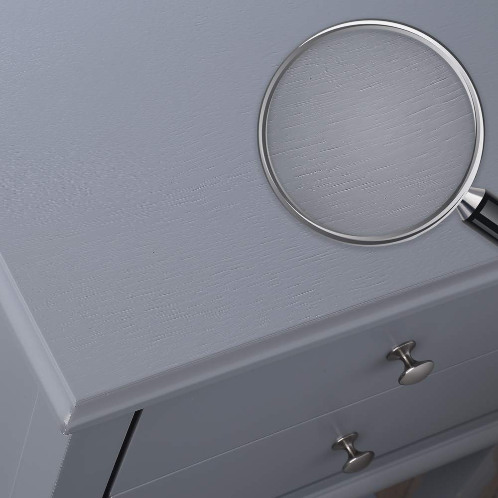 Gray Nightstand with 2 Drawers - 28
