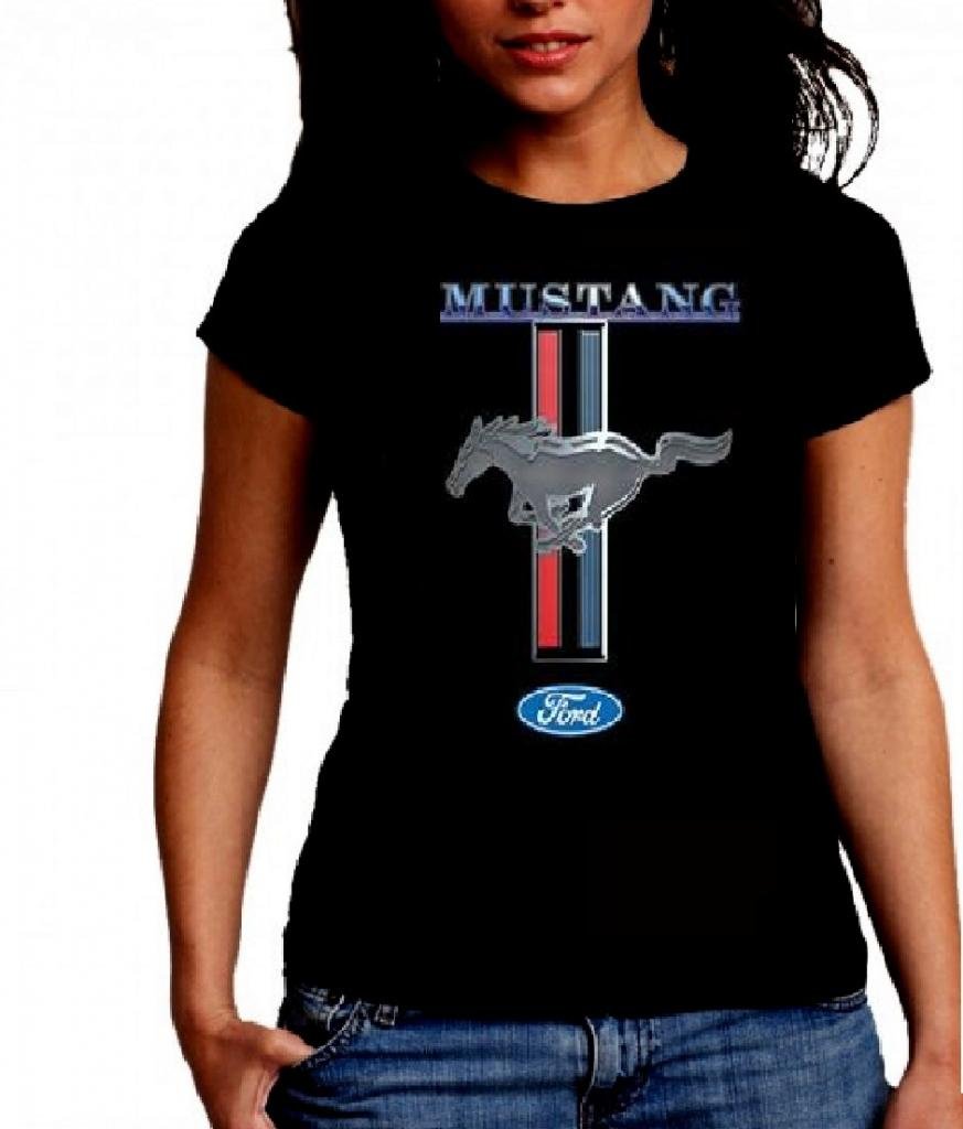Mustang Logo Ford Symbol Women's T-Shirt - Classic Car Racing Tee for Ford Enthusiasts | Perfect for Car Shows, Races & Casual Wear