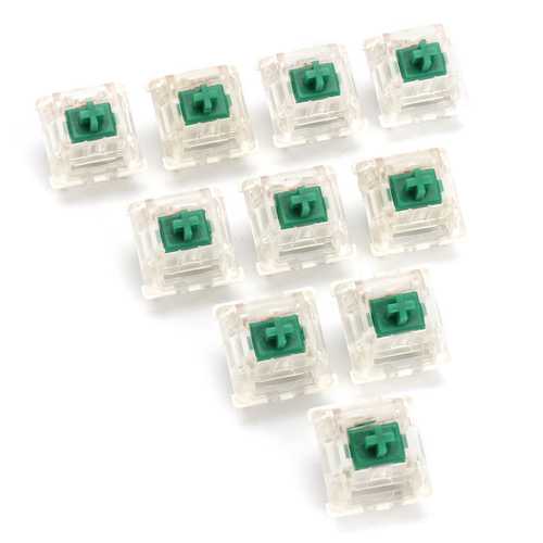10Pcs 3 Pin DIP LED Green Switches for Mechanical Gaming Keyboard - Perfect for DIY Keyboard Builds & Gaming Enthusiasts