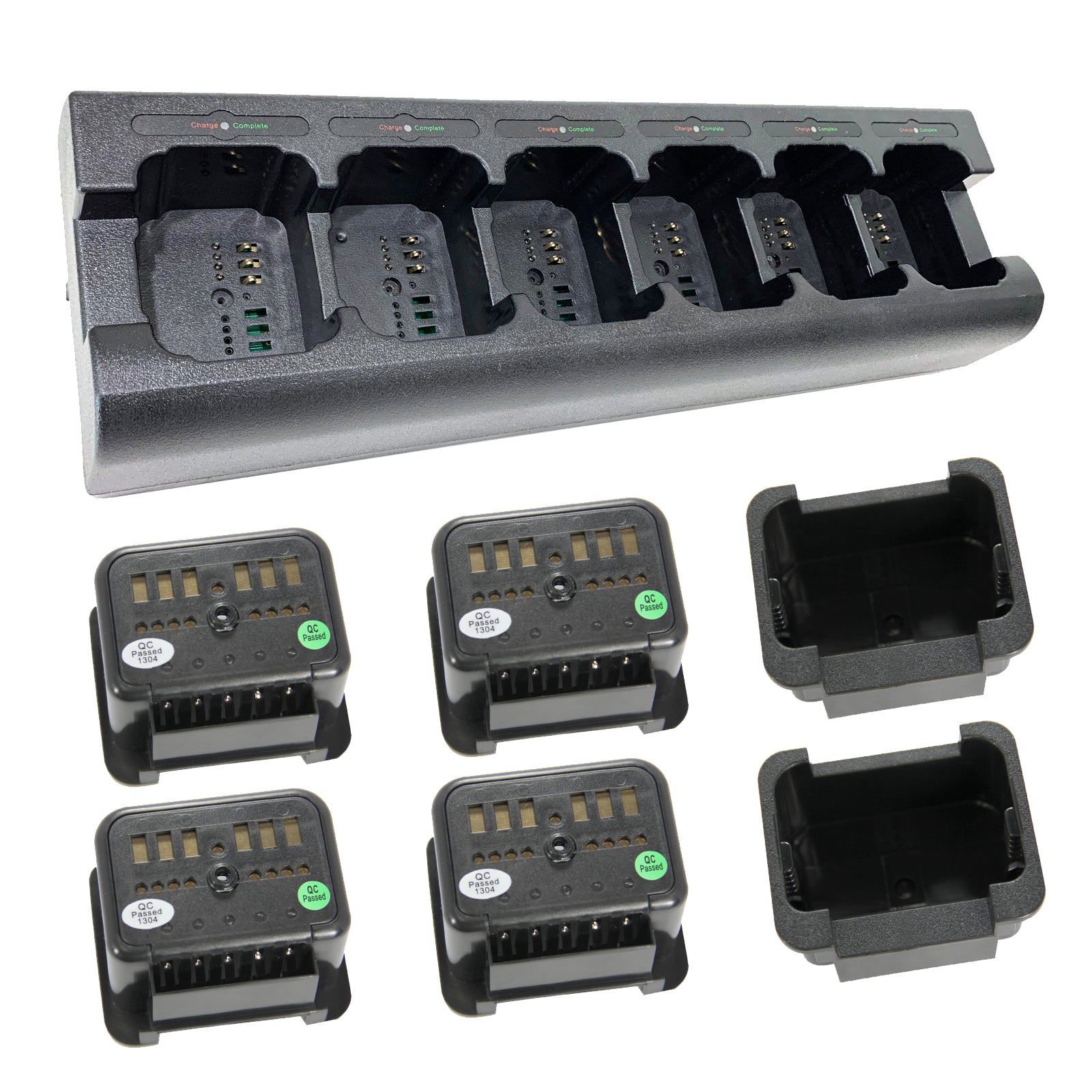 6-Way Battery Charger for KENWOOD KNB-30 KNB-30A KNB-45 KNB-45L - Fast Multi-Port Charging Station for Two-Way Radios - Perfect for Emergency, Outdoor, and Work Communications
