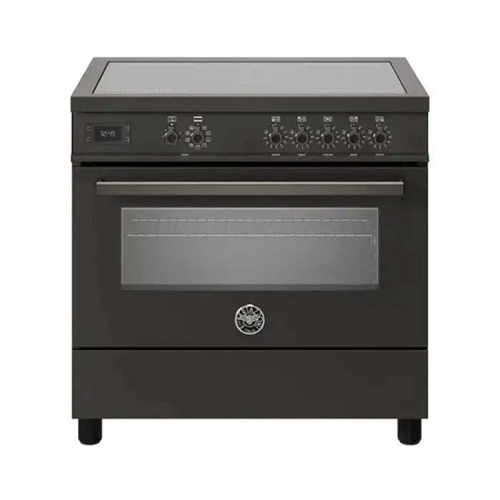 Bertazzoni 90cm Professional Series Induction Cooktop - Carbonio Finish | Fast Heating & Precise Temperature Control | Perfect for Modern Kitchens & Gourmet Cooking