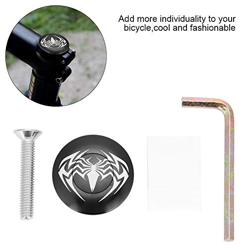 Mountain Bike Headset Cap - Black Stem Top Cover for Cycling Accessories | Durable Bike Headset Cap for MTB, Road Bikes | Perfect for Trail Riding & Commuting