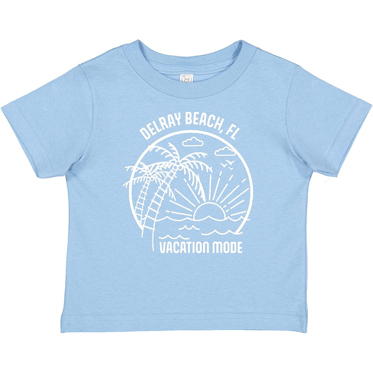 Inktastic Summer Vacation Mode Delray Beach Florida Baby T-Shirt - Cute Florida Beach Outfit for Toddlers & Infants - Perfect for Family Vacations, Beach Trips & Summer Photoshoots