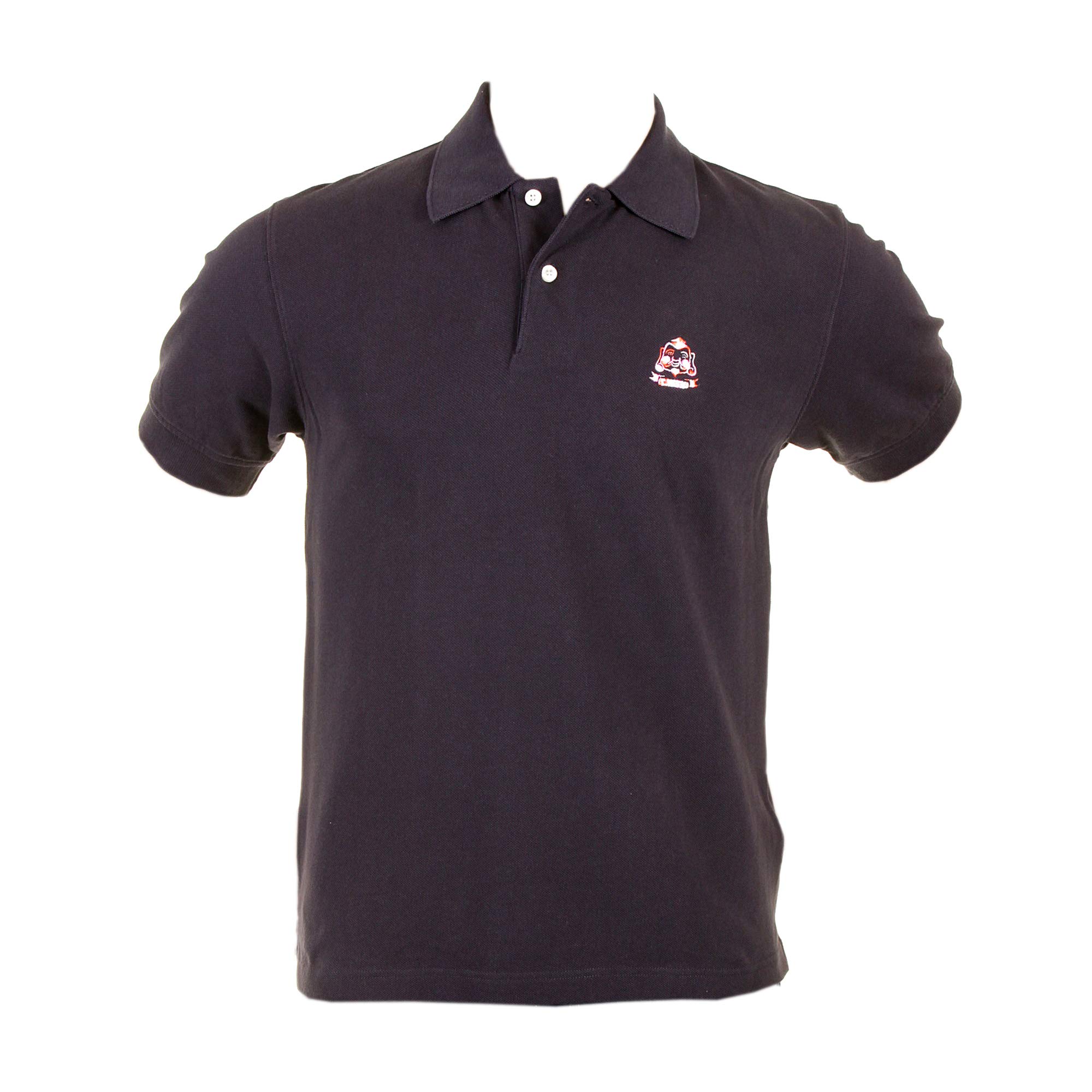 EVISU Men's Black Polo Shirt - Premium Cotton Short Sleeve Casual Top EVIS0716 for Golf, Business & Everyday Wear