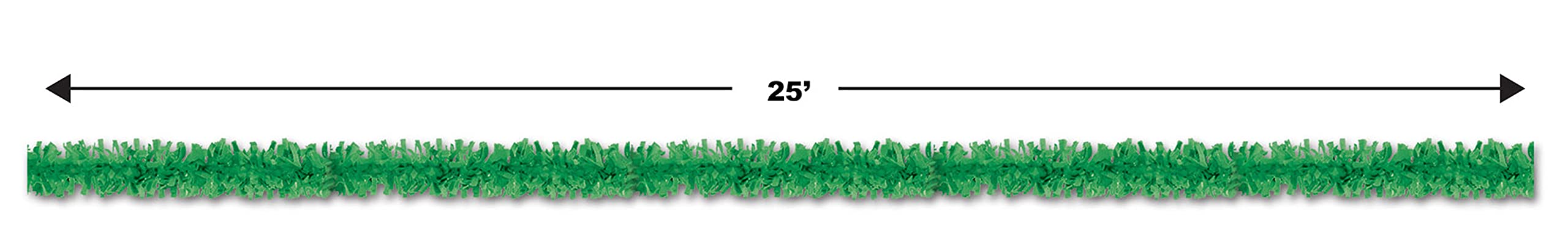 Beistle 24-Piece Green Tissue Paper Garland - 25ft Christmas Party Decorations for Indoor Home, Wedding & Holiday Celebrations | Perfect for Tree Trimming, Mantel Decor & Festive Backdrops