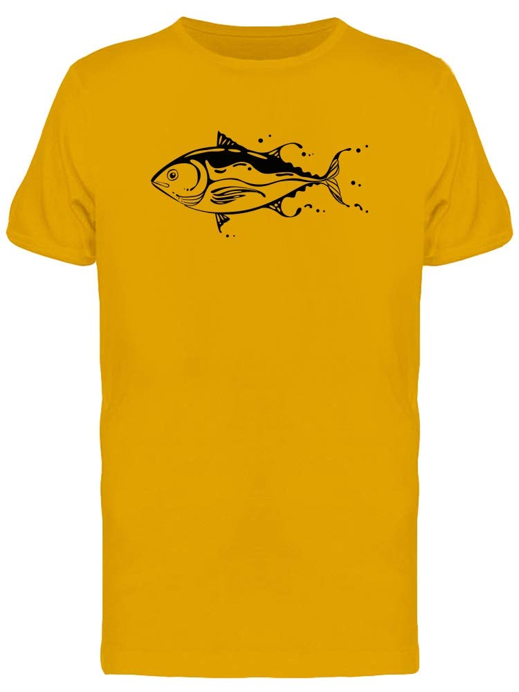 Men's Black Tuna Ocean Graphic T-Shirt - Casual Short Sleeve Tee for Beach, Fishing & Summer Outfits