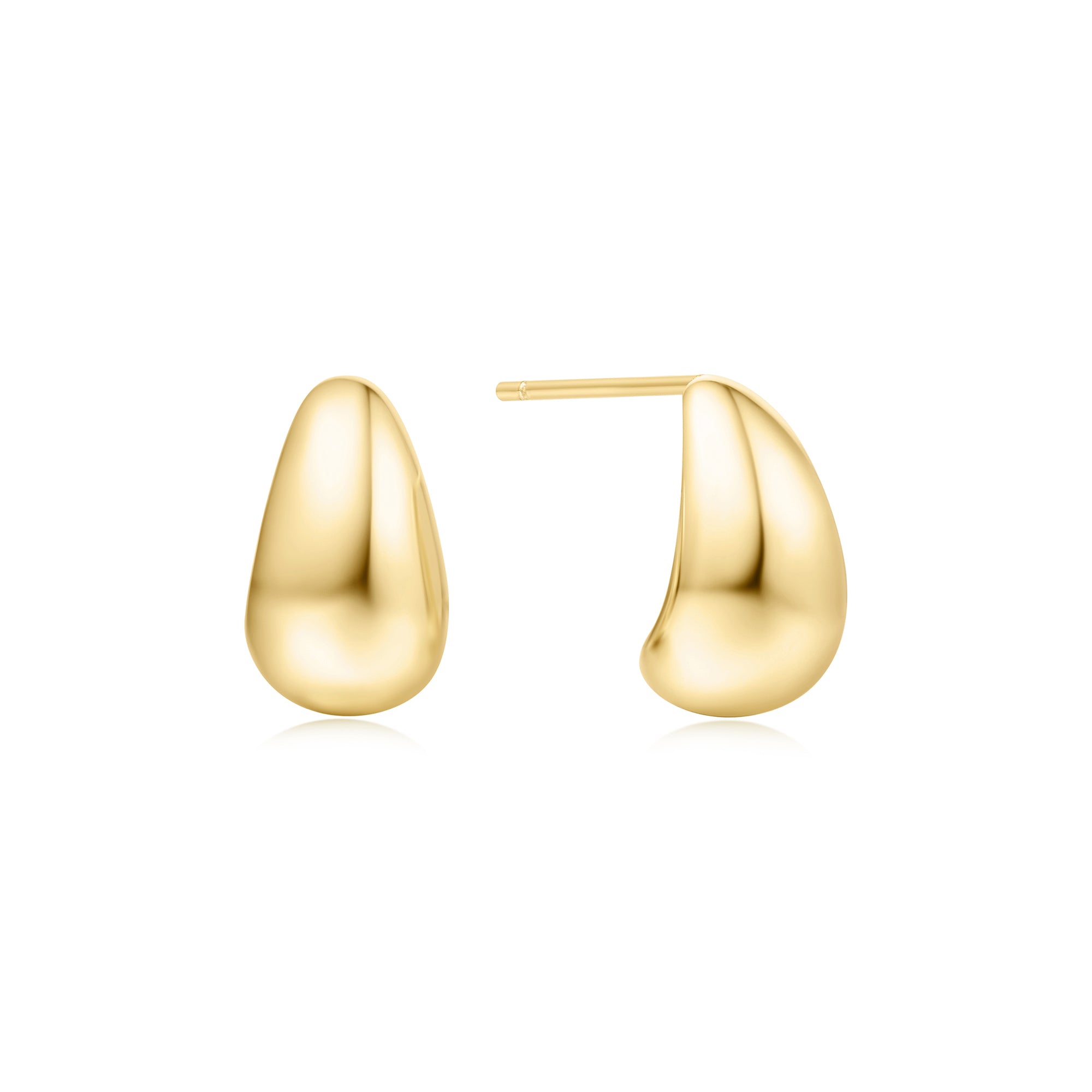 14K Gold Small Dome Hoop Earrings for Women - Minimalist Dainty Everyday Jewelry - Perfect for Work, Date Night & Gifting