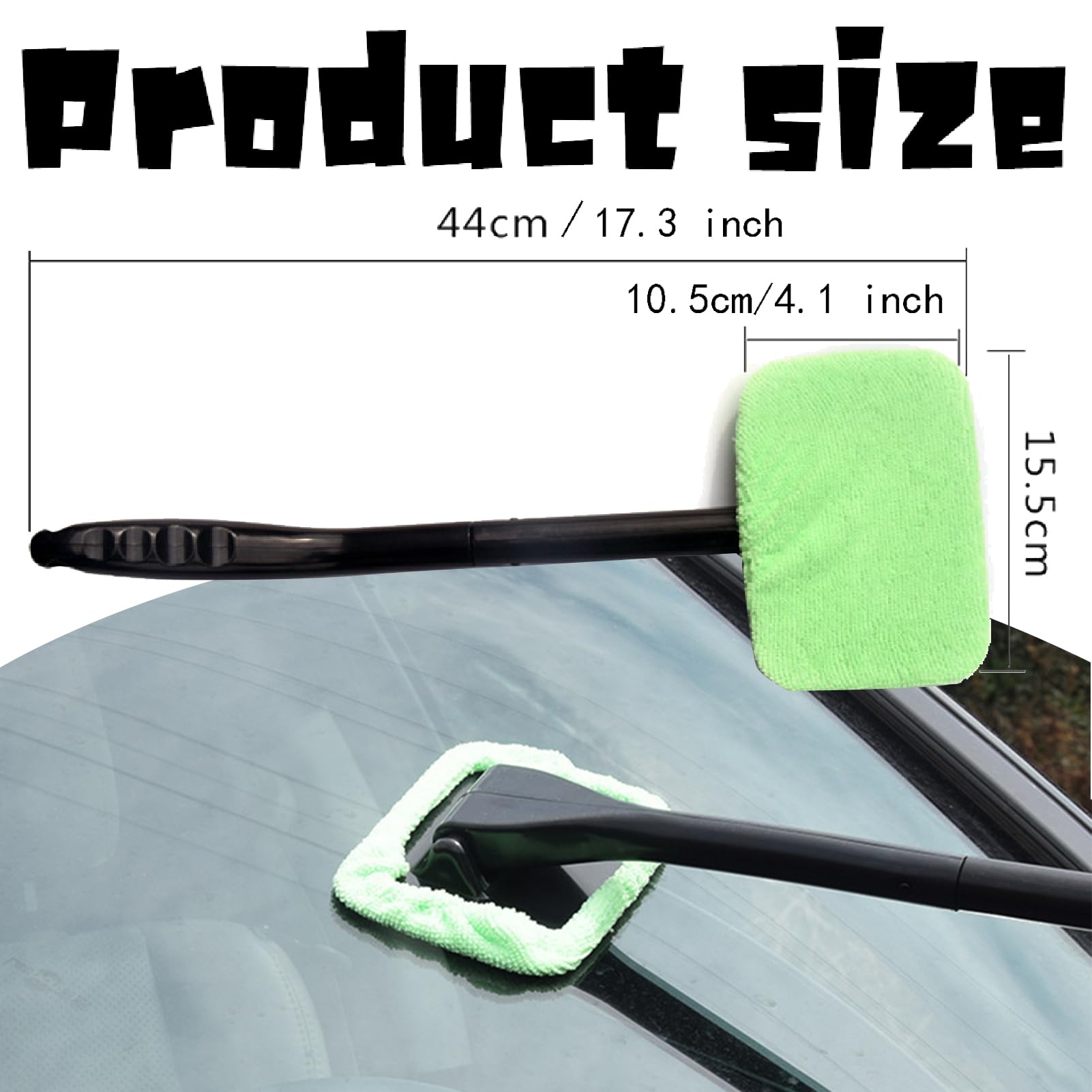 ZYNQACC Car Windshield Cleaner Kit - Universal Window Cleaning Tool with 4 Microfiber Cloths & 30ML Spray Bottle for Cars, Trucks, SUVs - Perfect for Streak-Free Glass Cleaning at Home or On-the-Go
