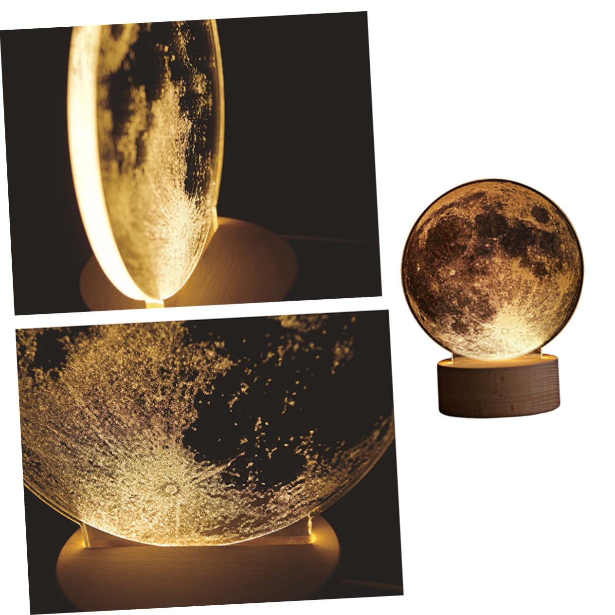 Veemoon Moon Night Light - LED Touch Desk Lamp with USB Cable, Energy Efficient & Eye-Caring for Bedroom, Living Room, Nursery - Perfect for Reading, Relaxation & Nighttime Ambiance