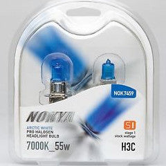 Nokya Arctic White H3C Light Bulbs 7000K 55W - Super Bright Xenon White Halogen Bulbs for Cars, Trucks, SUVs - Perfect for Night Driving and Fog Lights