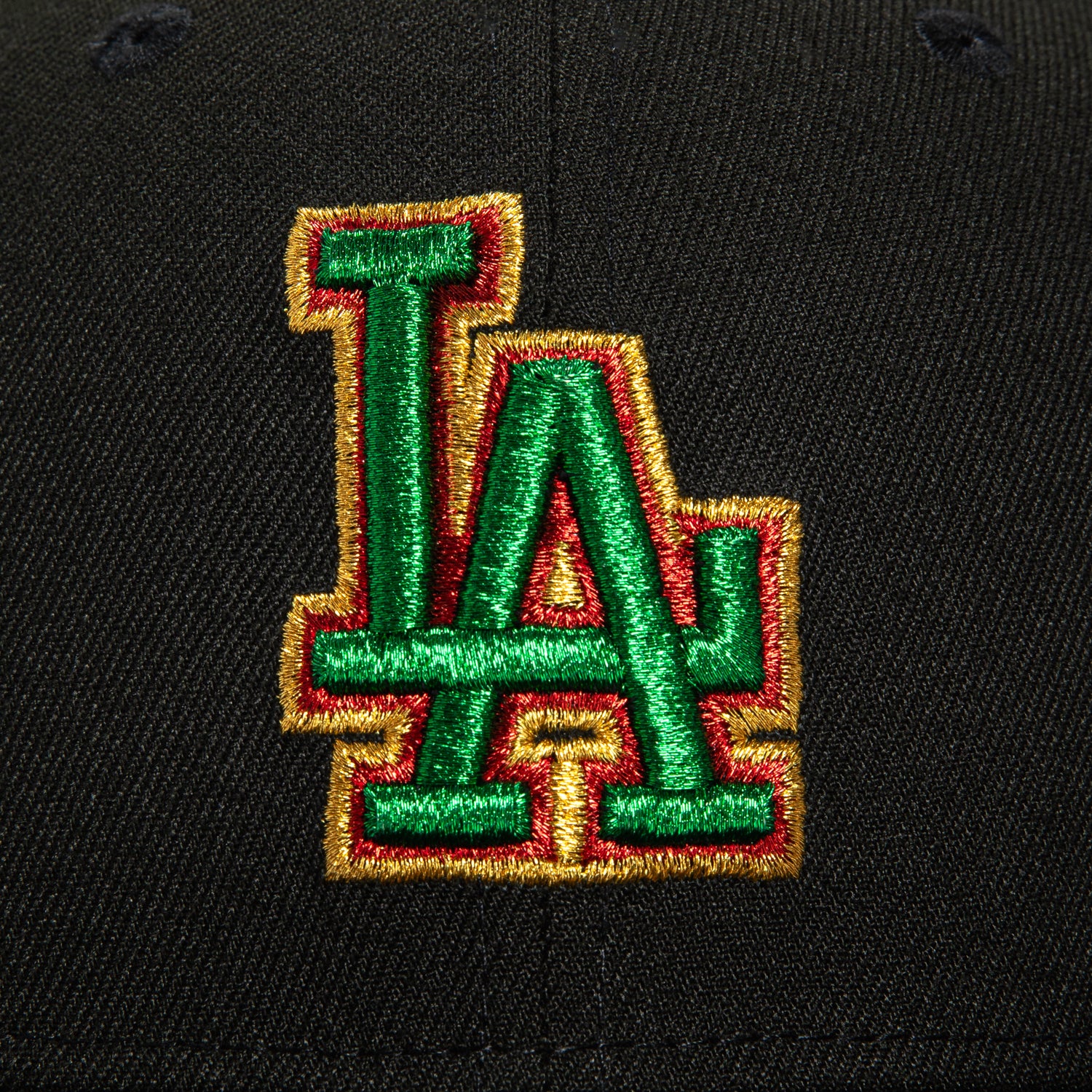 New Era 59Fifty Los Angeles Dodgers Viva Los Dodgers Patch Snapback Hat - Black, Green & Red - Official MLB Baseball Cap for Men & Women - Perfect for Games, Streetwear & Dodgers Fan Collection