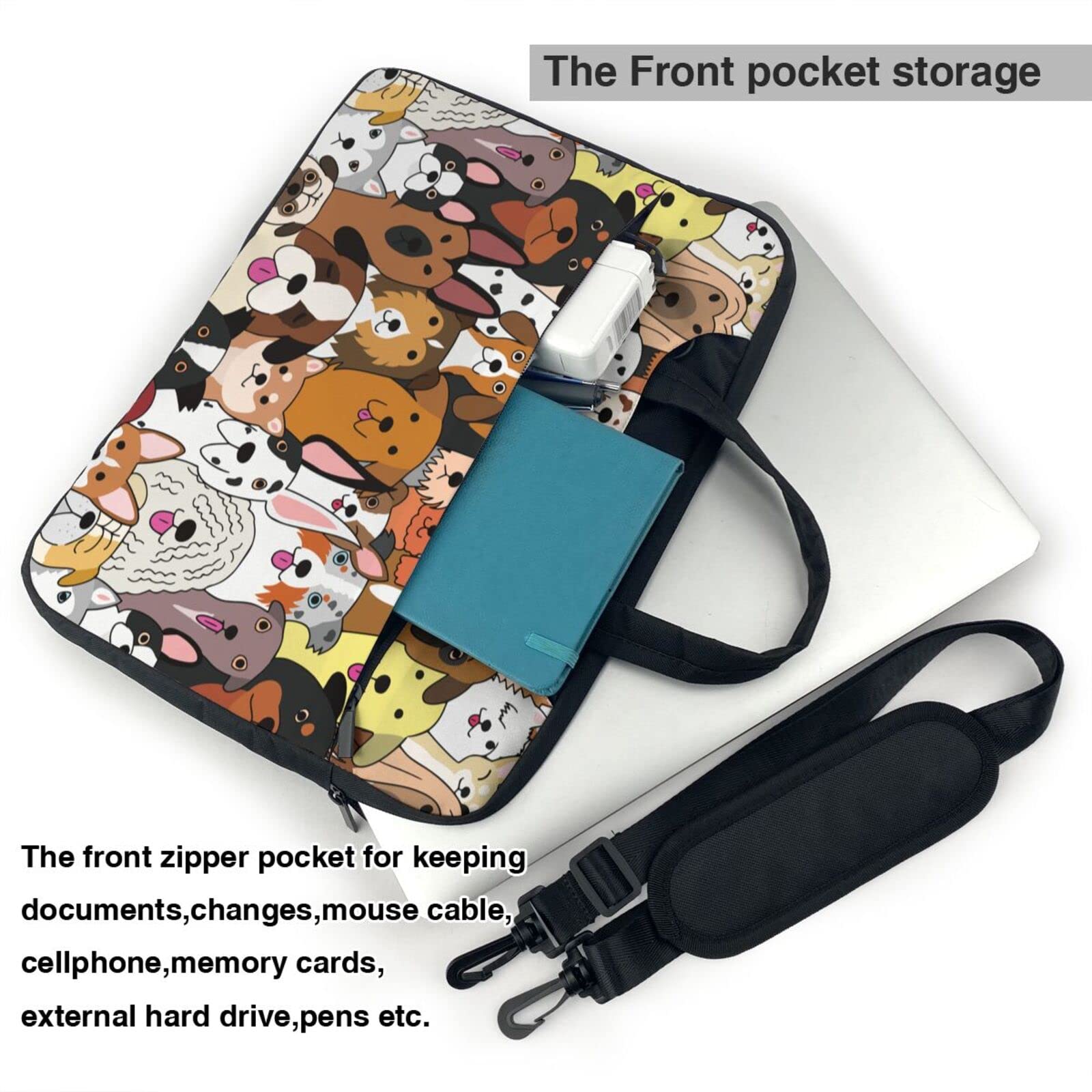 Stylish Unisex Laptop Bag for 13/14/15.6 Inch Devices - Durable Messenger Briefcase with Shoulder Strap & Tablet Sleeve - Perfect for Work, Travel & School