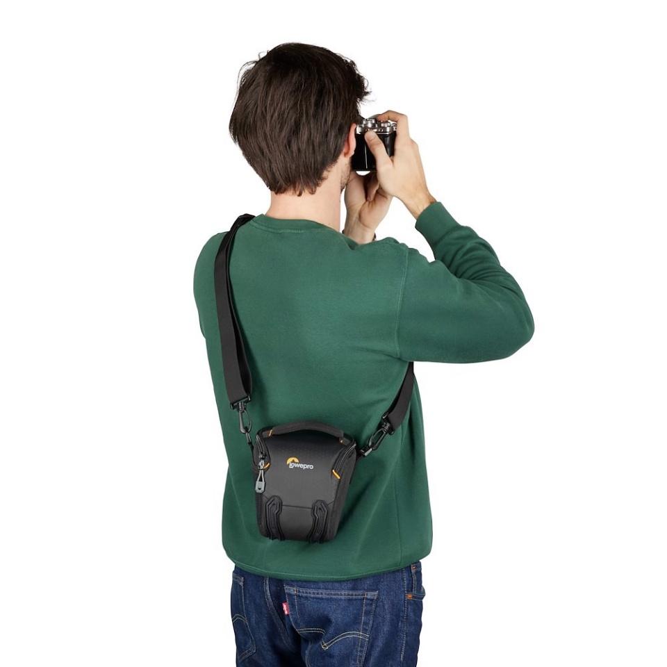 Lowepro Adventura TLZ20 III Top Loading Shoulder Bag for DSLR Camera - Compact & Lightweight (Black) - Perfect for Travel, Hiking & Everyday Photography