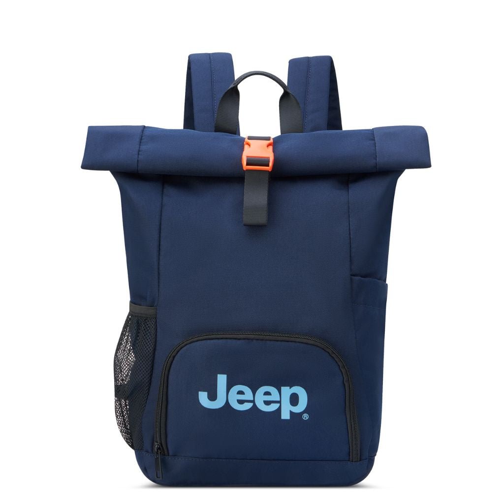 Jeep Rolltop 17 Laptop Backpack - Waterproof Navy Blue Backpack for Men & Women - Perfect for Work, Travel & Outdoor Adventures