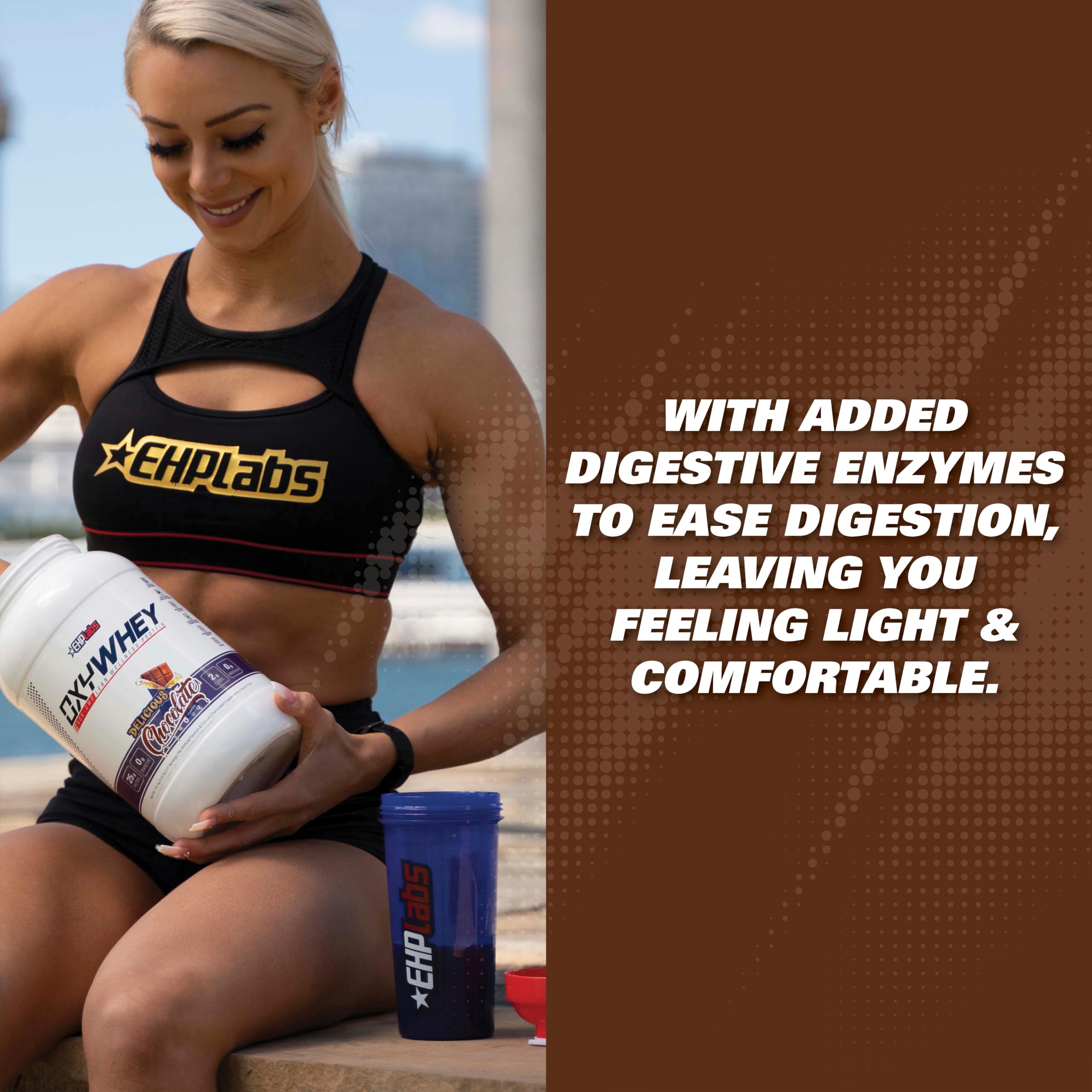 EHP Labs OxyWhey Protein Powder - 2lb Whey Protein Isolate for Muscle Growth & Recovery - Ideal for Gym Workouts, Weight Loss & Post-Workout Nutrition