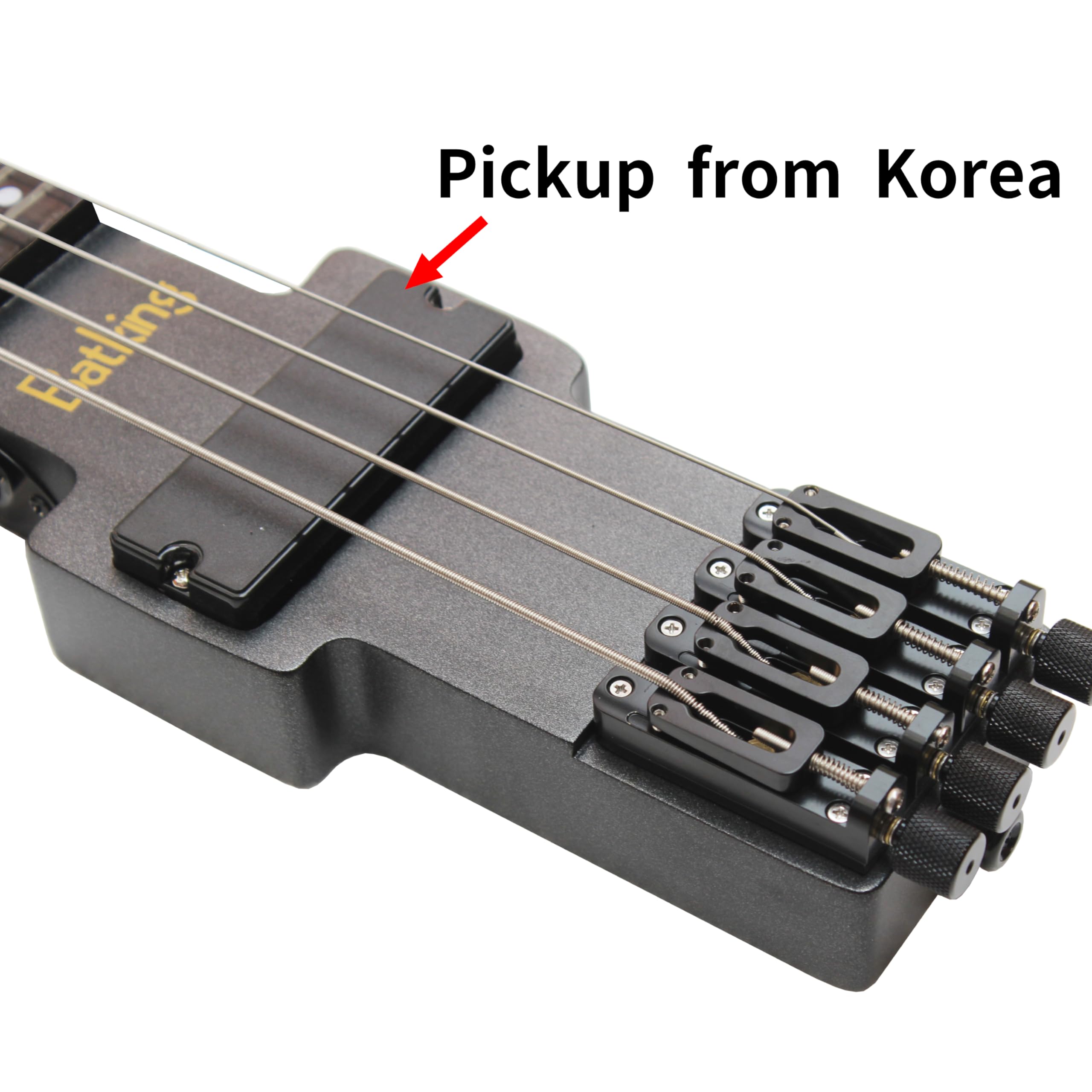 Headless 4-String Electric Bass Guitar with Gig Bag, Truss Rod & Cable - Perfect for Travel, Practice & Live Performances