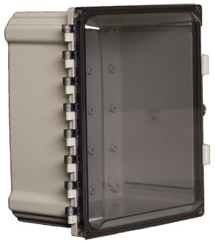 Heartland AH14126C 14x12x6 Inch Polycarbonate Enclosure with Hinged Locking Clear Cover - Durable Electrical Equipment Housing for Outdoor & Industrial Use