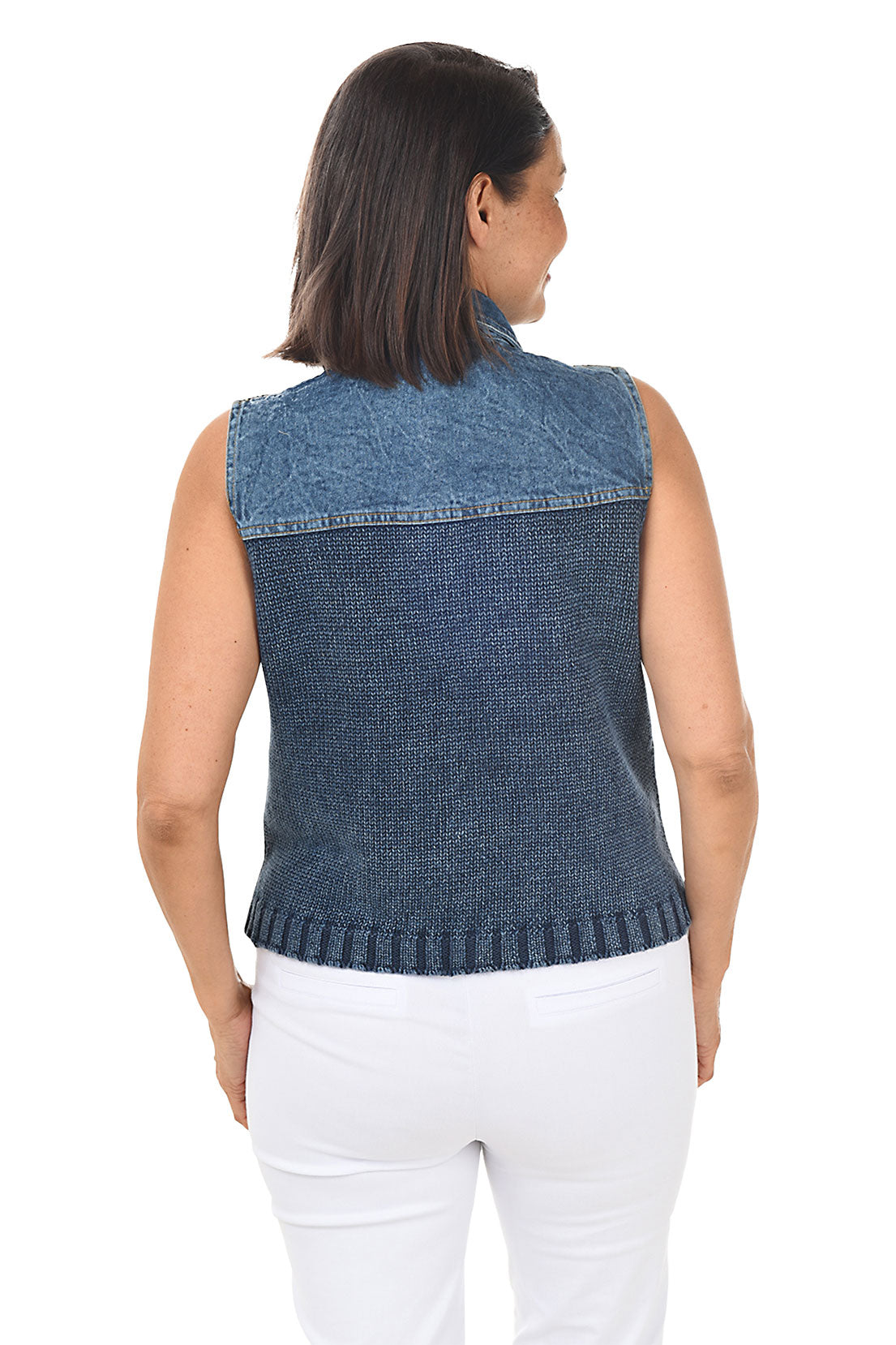 Stylish Button Front Denim Sweater Vest for Women & Men - Casual Layering Piece for Fall & Winter Outfits | Perfect for Office, Date Night & Weekend Wear