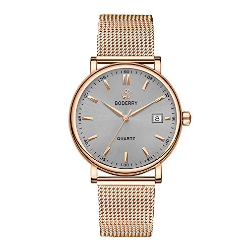 Luxury Men's Watch Swiss Movement Leather Strap - Office & Formal Wear