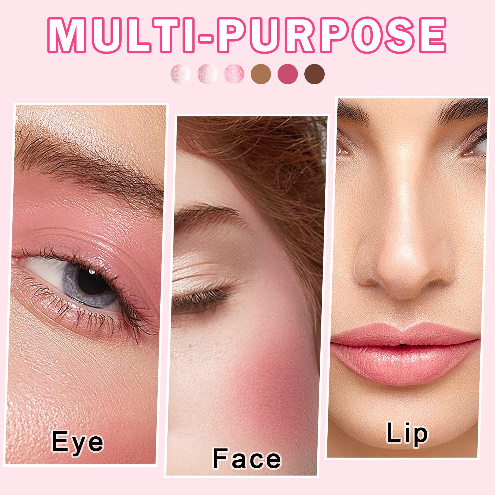 DAMUSI 6PCS Cream Contour Stick Makeup Kit - Cream Bronzer, Blush & Highlighter Sticks for Flawless Face Contouring | Long Lasting & Smooth Formula | Perfect for Everyday Makeup, Professional Looks & Photo Shoots