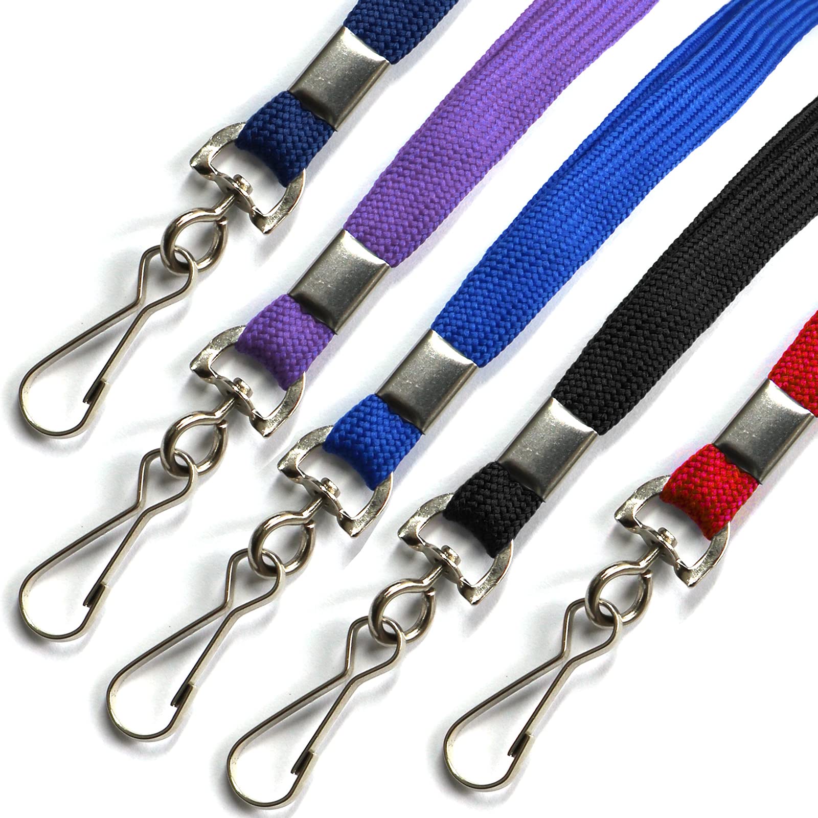 32-Pack Cotton Swivel Lanyards for ID Badges - Office & Event Use (Blue)