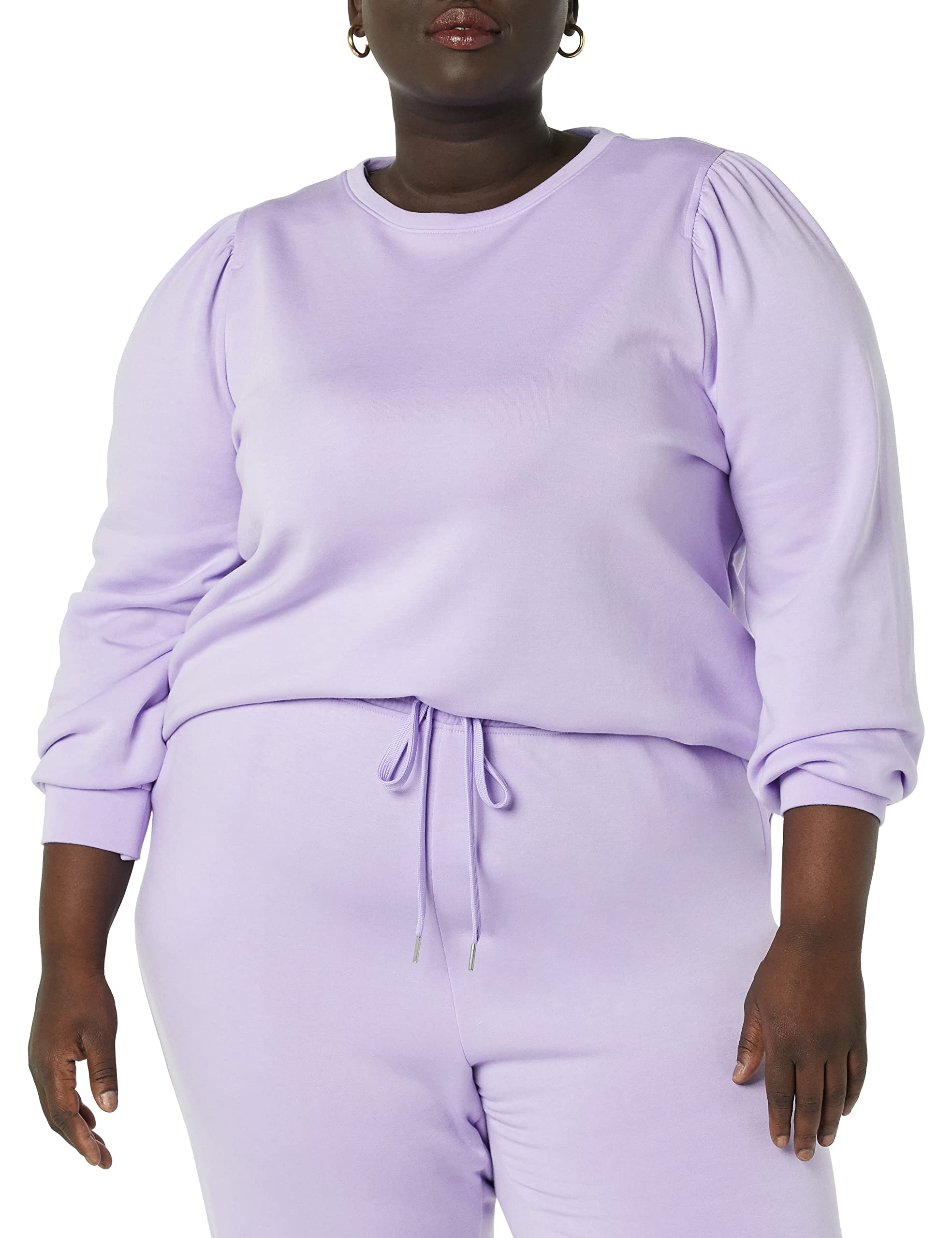 Amazon Aware Women's Puff Sleeve Sweatshirt - Cozy Oversized Pullover with Ribbed Cuffs for Fall & Winter - Casual Loungewear for Home, Work & Outdoor Activities