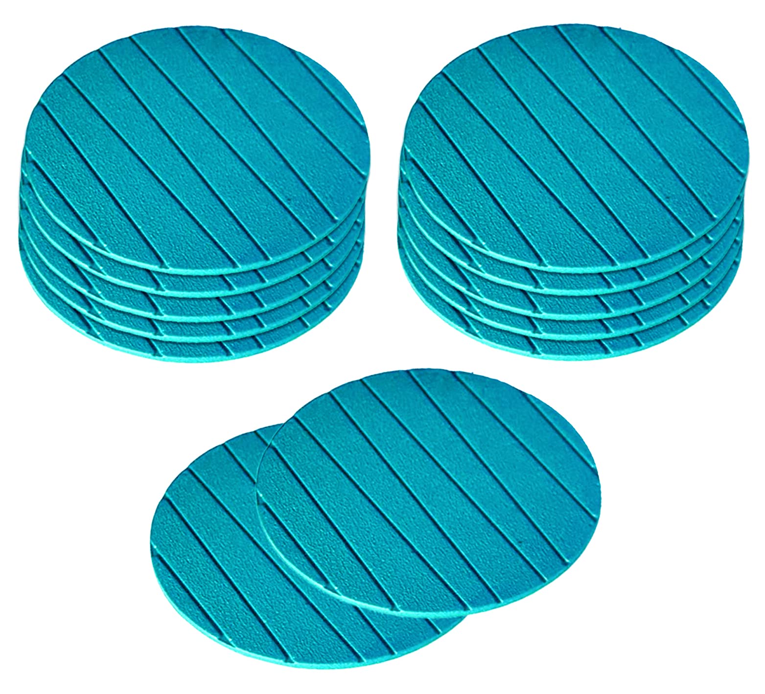 Kuber Industries 12-Piece Soft EVA Foam Coasters Set - Non-Slip, Heat Resistant for Coffee Mugs, Tea Cups & Beer Cans - Perfect for Home, Office & Bar Use (Green)