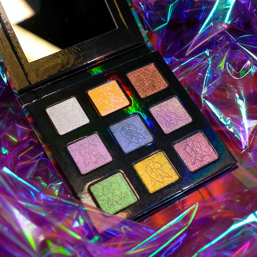 Badtothebrow Multichromatic Light Scattering Eyeshadow Palette - Vibrant Makeup for Party, Festival & Special Occasions