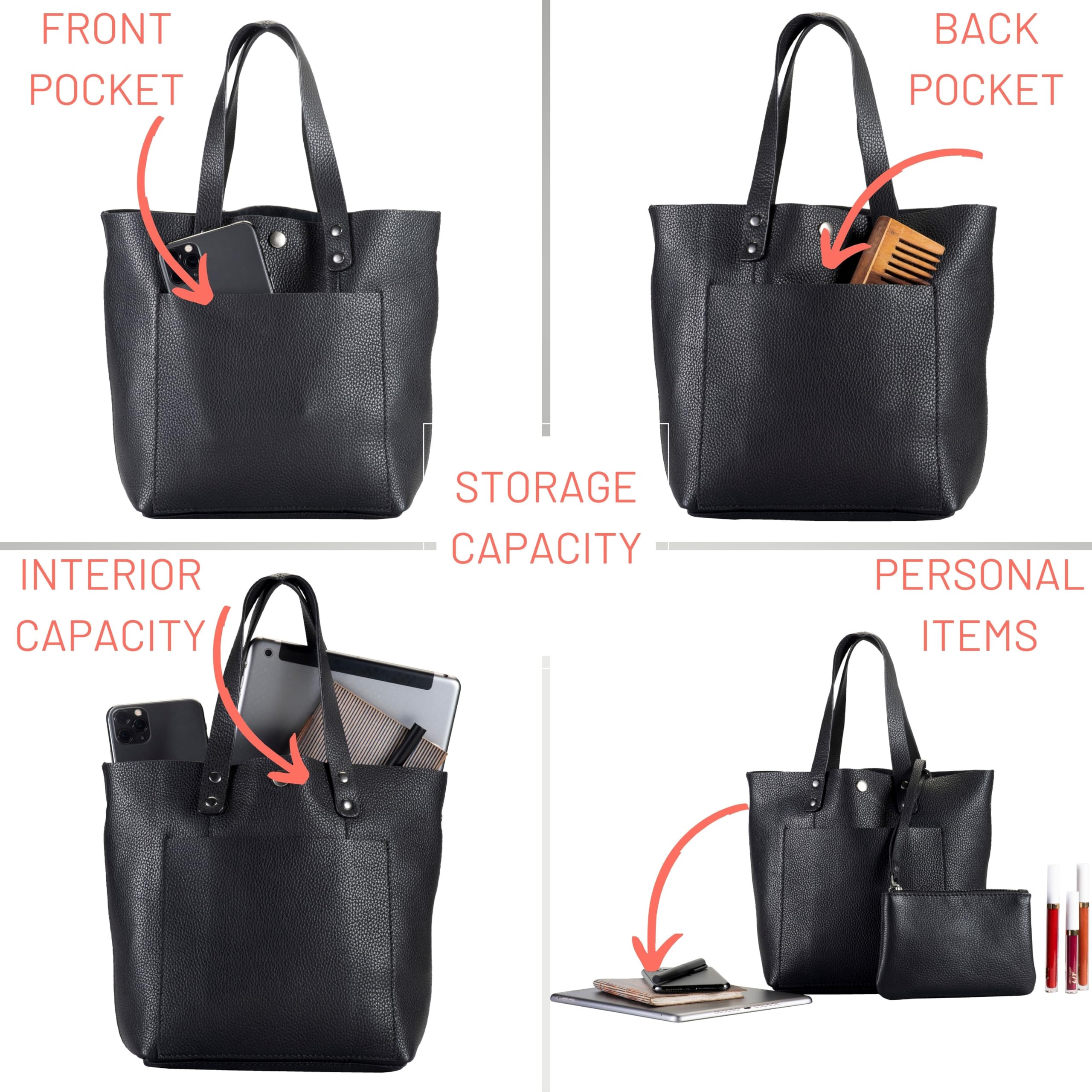 Genuine Leather Mini Crossbody Bag for Women - Stylish & Compact Purse for Everyday Use, Travel, Work & Date Night - Includes Wristlet Strap